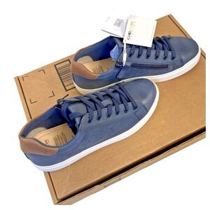 Geox Respira Size‎ 39/US M6W8 Nashik Perforated Laced Leather Sneaker Blue